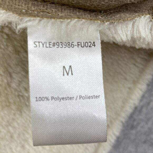 Have Vest Womens Medium Tan Faux Suede Faux Fur Lined Pockets Casual Soft Open - Picture 7 of 11